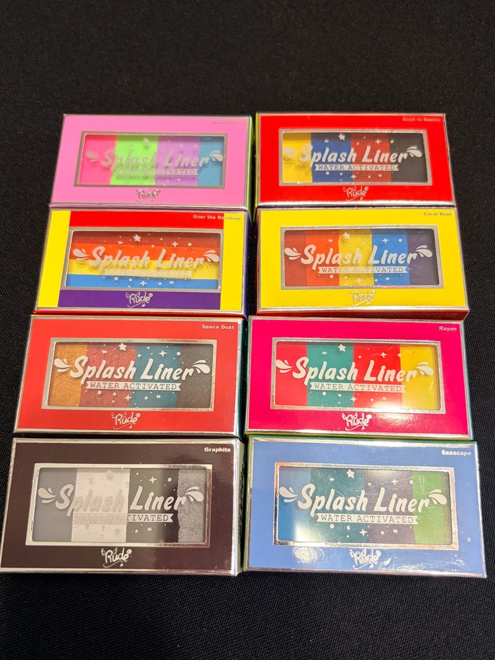 8 Splash Liner Water Activated Eyeliner Palettes New FullSz